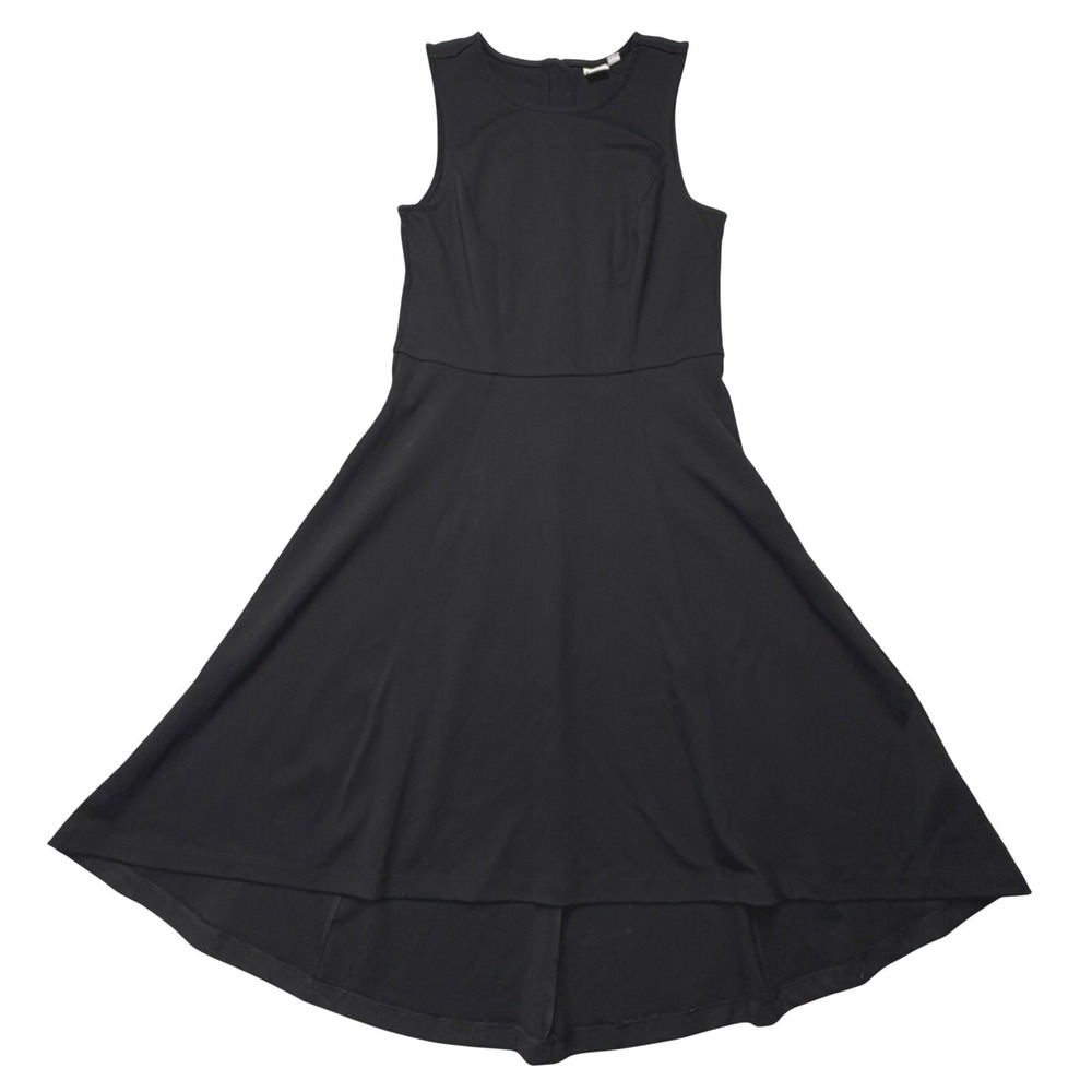 Gap Black Sleeveless Dress High Low Fit and Flare Ponte Womens Size 0 Minimalist